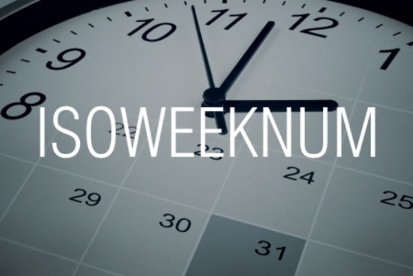 ISOWEEKNUM関数で日付が何週目かを求める