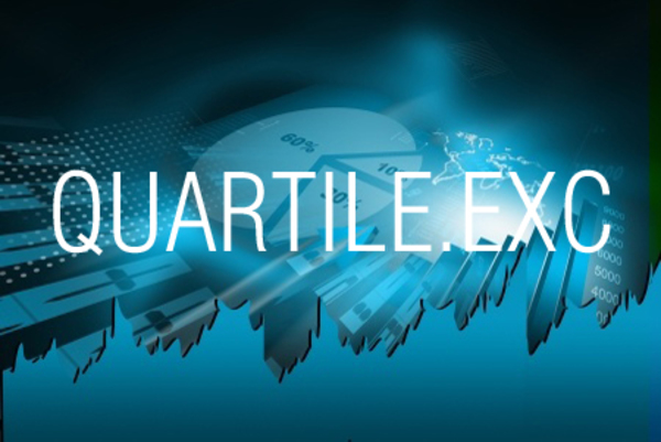 QUARTILE.EXC関数で四分位数を求める