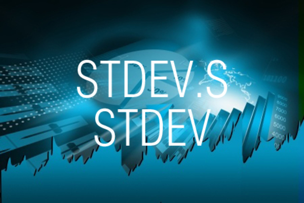 STDEV.S関数/STDEV関数で数値をもとに不偏標準偏差を求める