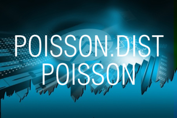 POISSON.DIST関数/POISSON関数でポアソン分布の確率や累積確率を求める