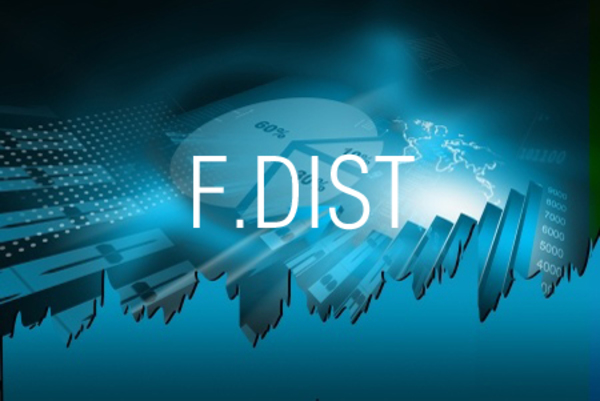 F.DIST関数でF分布の確率や累積確率を求める