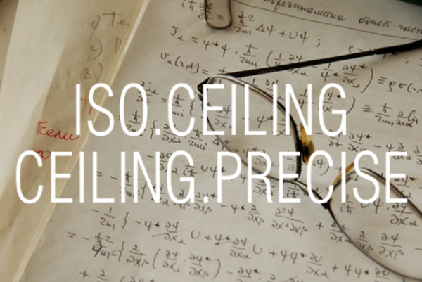 ISO.CEILING関数/CEILING.PRECISE関数で数値を基準値の倍数に切り上げる
