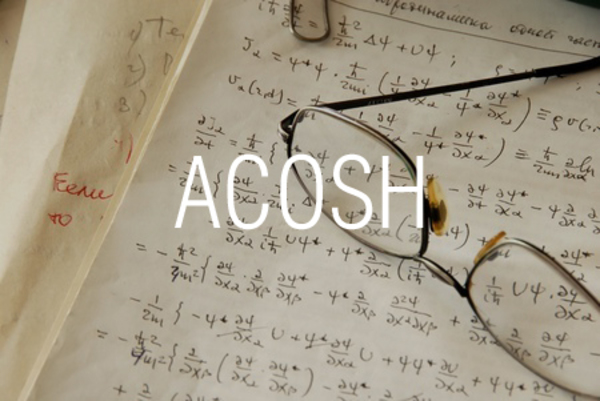ACOSH関数で双曲線逆余弦を求める