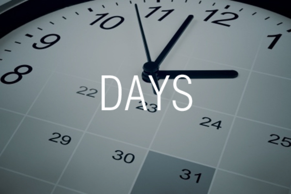 DAYS関数で2つの日付から期間内の日数を求める