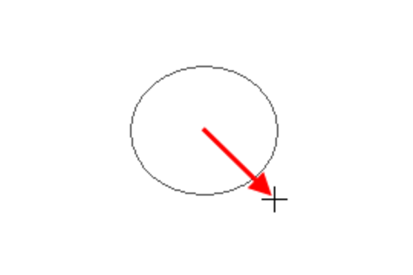 Wordで円を中心から描く方法