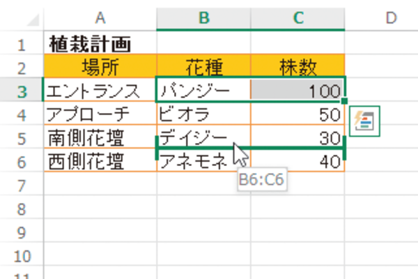 Excelのセルを移動して、ほかのセルと入れ替える方法