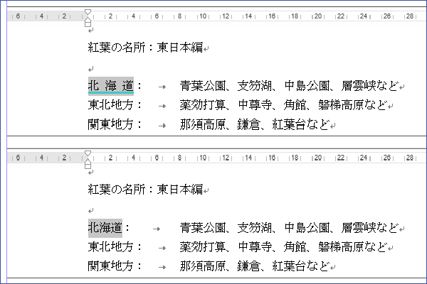設定した文字書式をショートカットキーで解除する