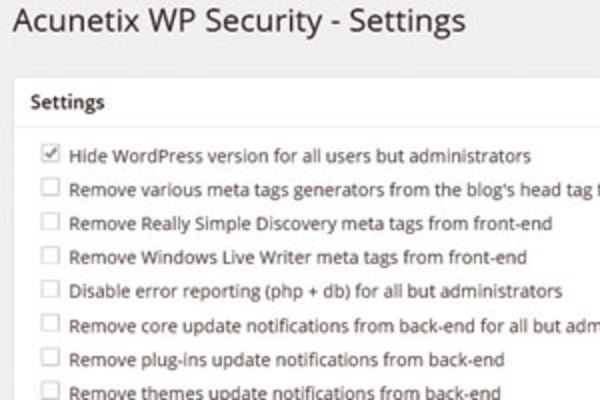 「Acunetix WP Security」プラグインの使い方:利用しているWordPressのバージョンを隠す