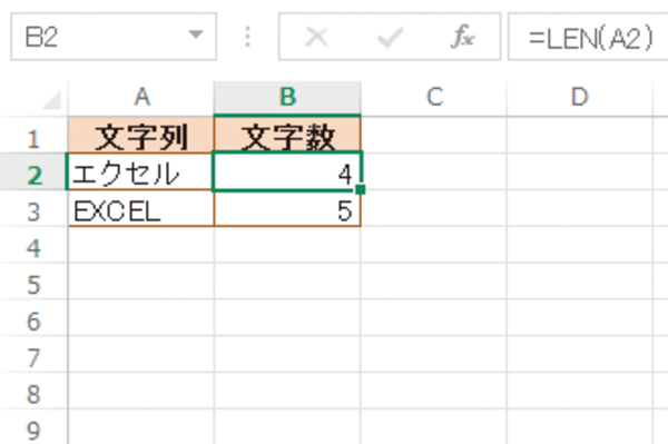 Excel関数で文字列の文字数を調べる方法