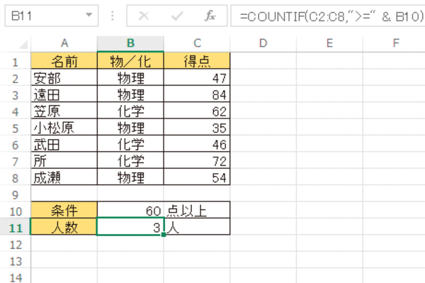 Excel関数でセルに入力した値を条件として利用する方法