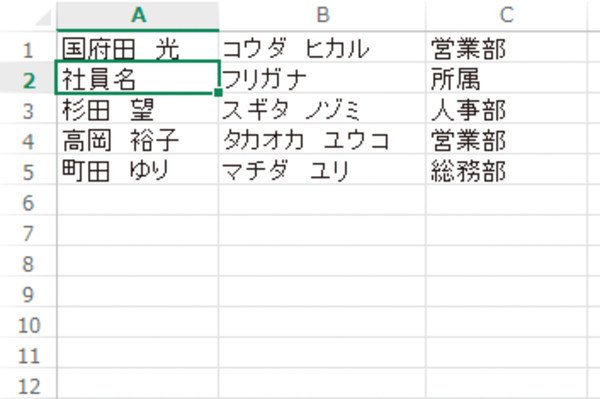 Excelの表の見出しの行が並べ替えられないようにする方法