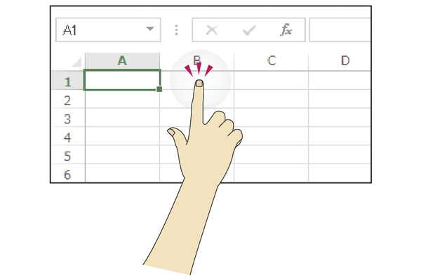 WordやExcelで利用できるタッチ操作を知りたい