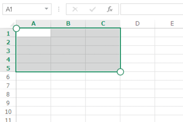 Excelのセル範囲をタッチ操作で選択する