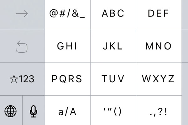 iPhoneの日本語かなキーボードで数字や記号を入力する方法