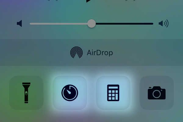 iPhoneのタイマーや計算機をすばやく表示する方法