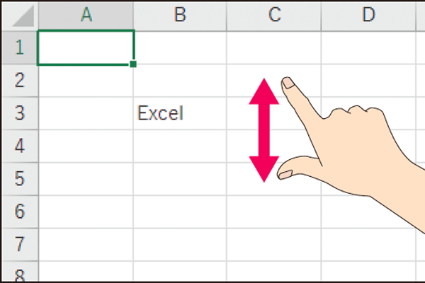 WordやExcelの画面の表示倍率をタッチ操作で変える方法
