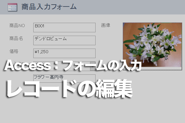 Accessのフォームで既存のレコードを変更する方法