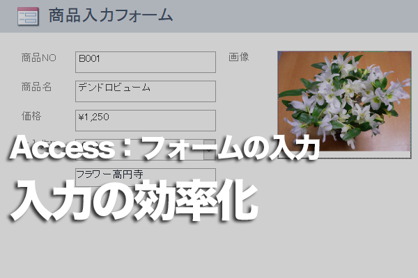 Accessのフォームでデータを効率よく入力する方法