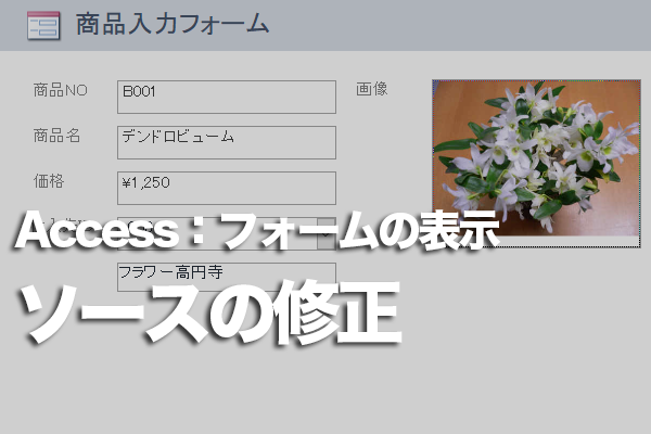Accessのフォームのテキストボックスに「#Name」と表示されてしまう