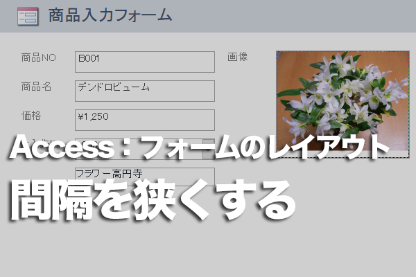 Accessのフォームでコントロールの間隔を調整する方法