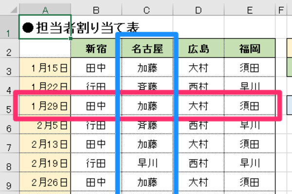 エクセル時短 縦横で交わるデータを取り出す クロス抽出 を実現する関数の組み合わせとは エクセル時短 できるネット