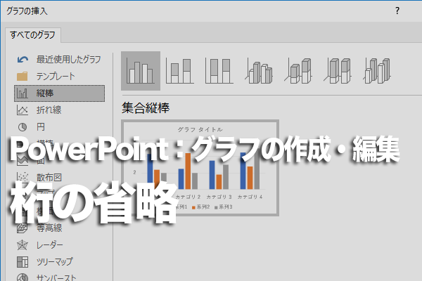 PowerPointでグラフの大きい数値を「千」や「百」で省略する方法