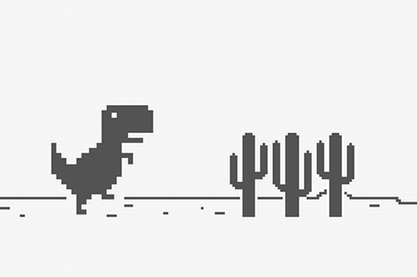 【Chrome裏ワザ】あの「恐竜ゲーム」がオンラインでも遊べるの知ってた?