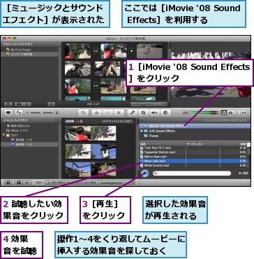 想像力をかきたてるような効果音やbgmを挿入するには Imovie できるネット