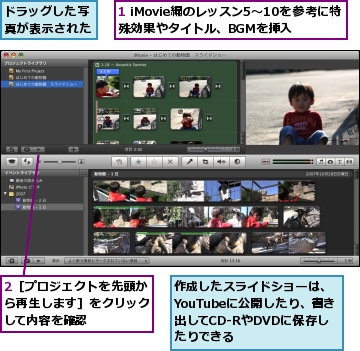 オリジナリティあふれるスライドショーを作成するには Imovie できるネット