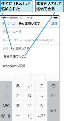 受信メールから返信するには Iphone できるネット