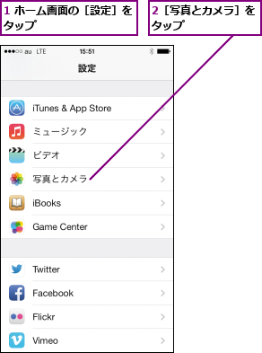 Iphoneのカメラの画面にグリッドを表示するには Iphone できるネット