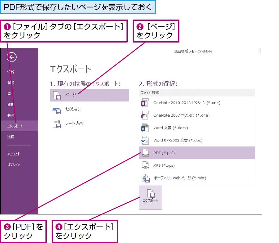 Onenoteのページをpdfにして配布するには Onenote できるネット