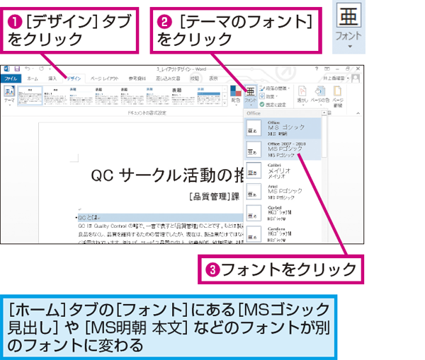 Wordでテーマのフォントだけを変更する方法 できるネット