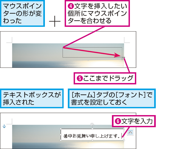 Wordで文書内の写真の上に文字を入力する方法 できるネット