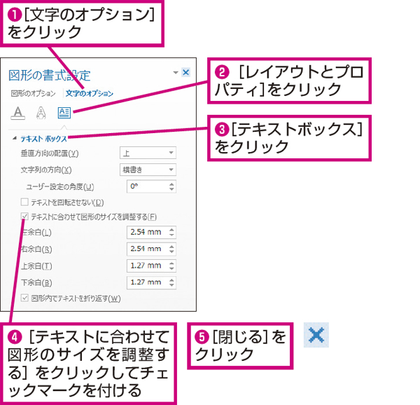 Wordで図形から文字がはみ出してしまうときの対処方法 できるネット