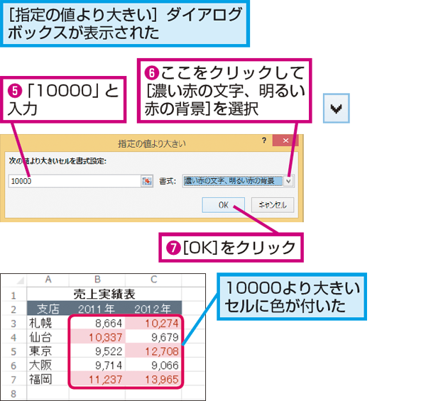 Excelで条件に一致するセルだけ色を変える方法 できるネット