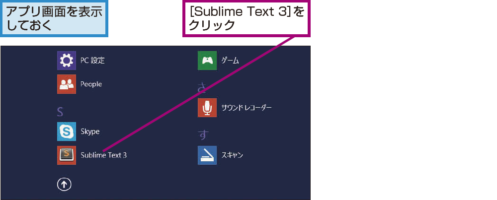 Sublime Textを起動する