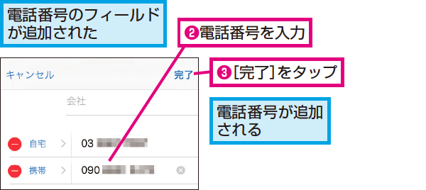 Iphoneで1つの連絡先に複数の電話番号やメールアドレスを設定する方法 できるネット