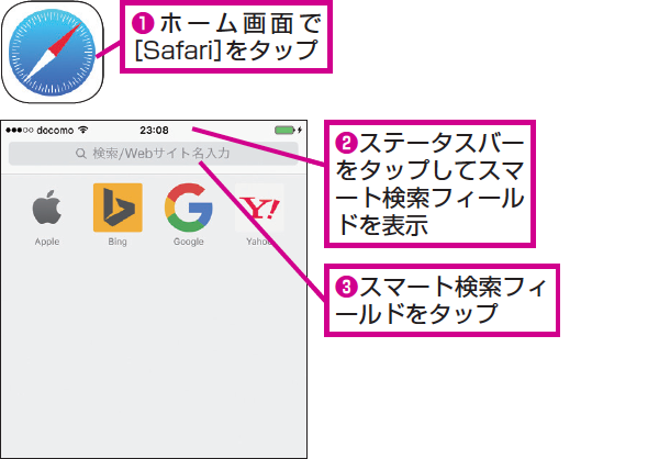 Safariにurlを入力してwebページを表示する方法 Iphone できるネット