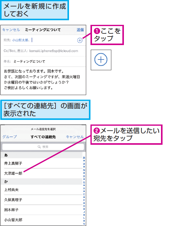 Iphoneで複数の相手に同じメールを送信する方法 できるネット