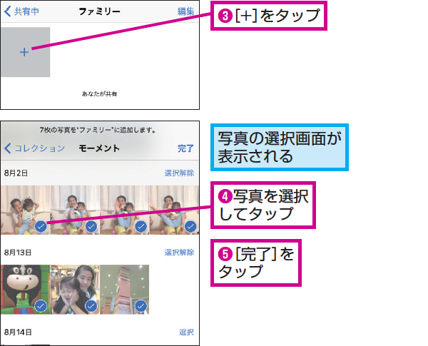 家族とiphoneで写真や動画を手軽に共有する方法 できるネット
