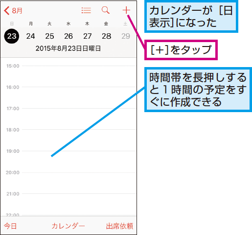 Iphneの カレンダー に予定を入力する方法 できるネット