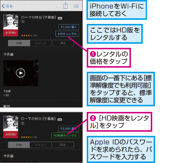 Itunes Storeで映画をレンタルする方法 できるネット
