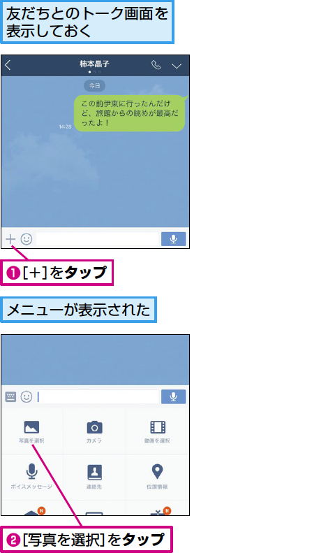 Lineで写真を送る方法 できるネット