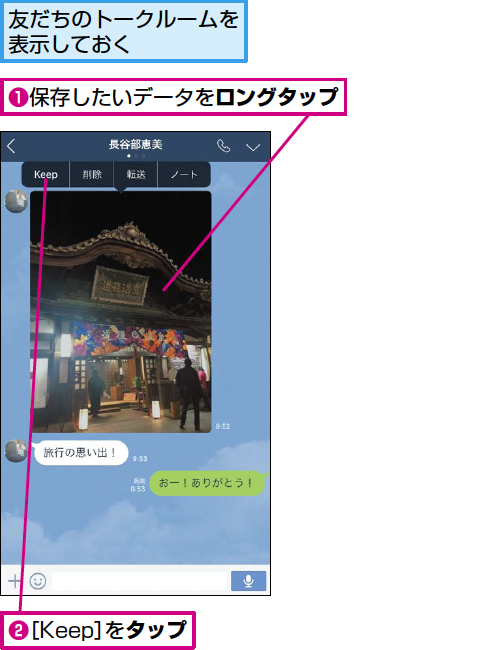 Lineでお気に入りの発言や画像を保存する方法 できるネット