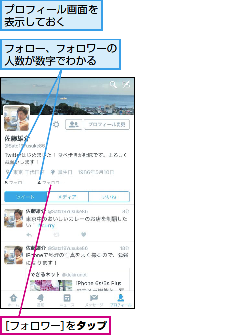 Twitterでフォロー フォロワーを確認する方法 できるネット