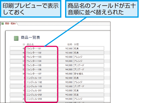 Accessのレポートでレコードを並べ替えて印刷する方法 できるネット