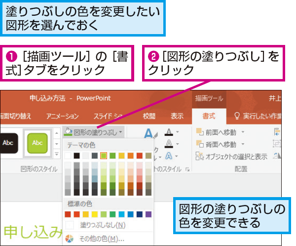 Powerpointで図形の色を変更する方法 できるネット