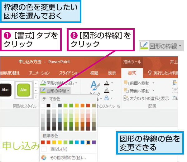 Powerpointで図形の色を変更する方法 できるネット