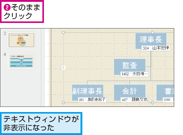 Powerpointでテキストウィンドウを非表示にする方法 できるネット